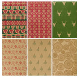 Classic Holiday Kraft Wrapping Paper Bundle