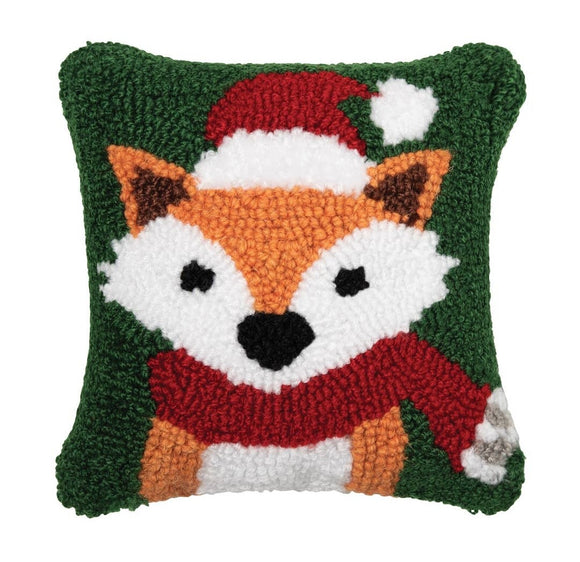 Winter Woodland Fox Throw Pillow
