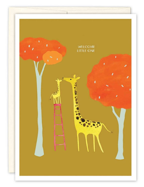 Giraffes New Baby Card