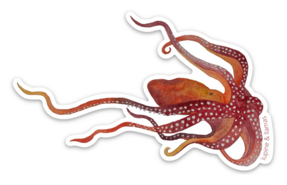 Pacific Octopus | Watercolour Sticker