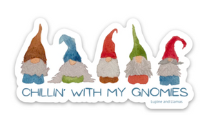 Chillin with my Gnomies | Watercolour Sticker