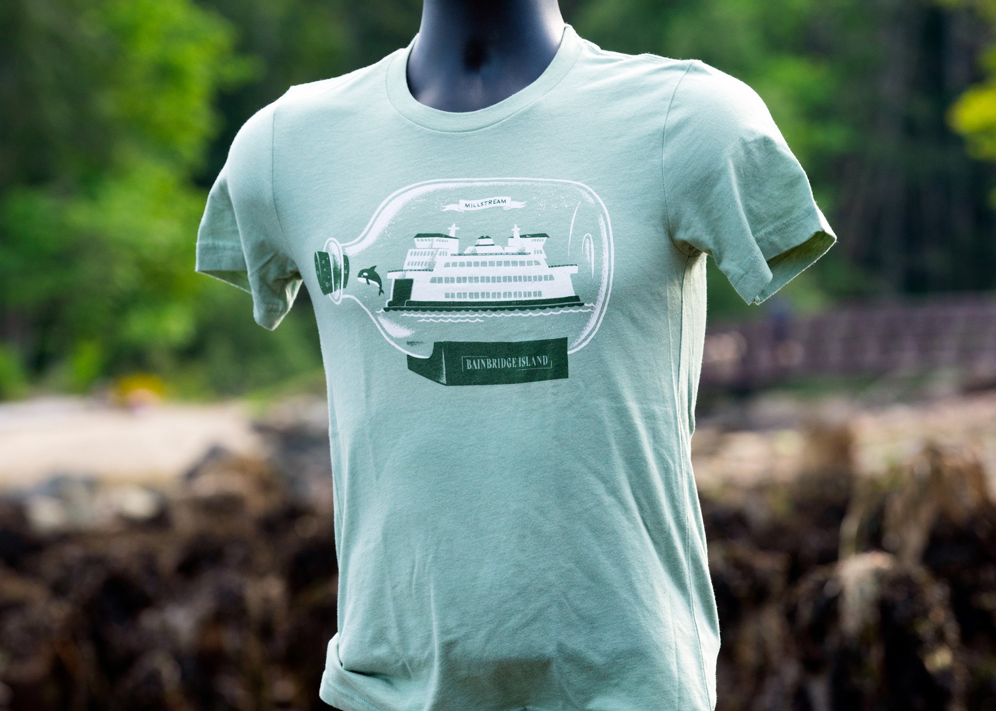 Dusty Blue | Ferry in a Bottle Short Sleeve Shirt – Millstream