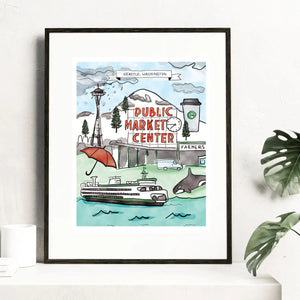 Seattle Icons Art Print