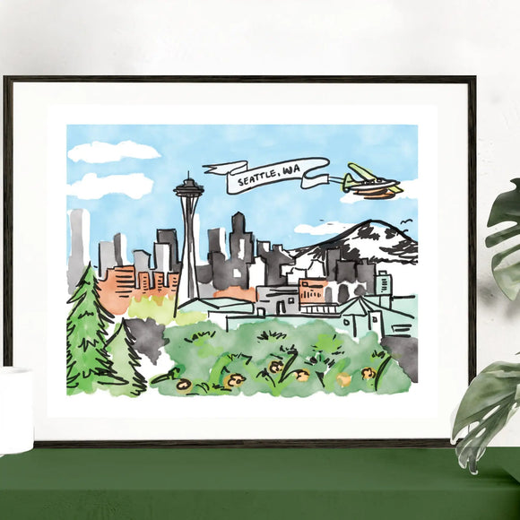 Seattle Landscape Art Print