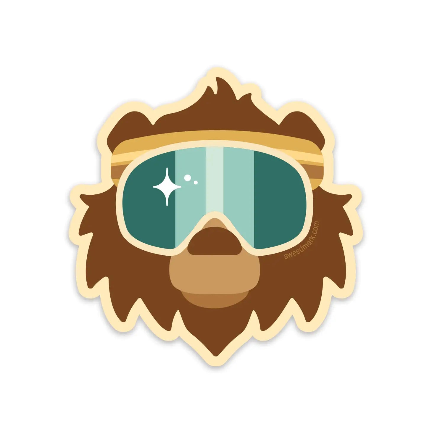 Ski Bear Winter Sticker