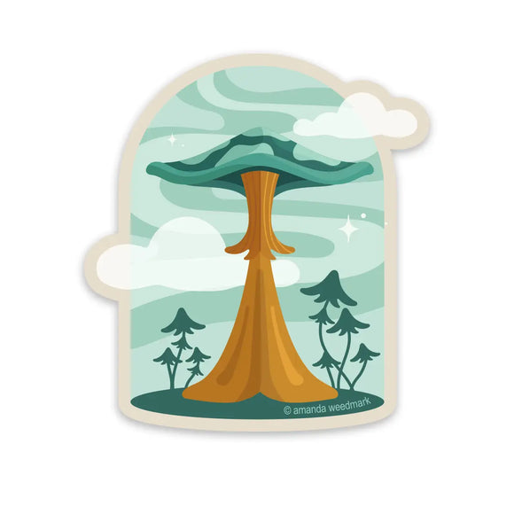Sky Tower Mushroom Fantasy Sticker