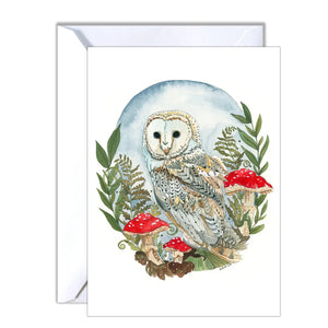 Snow Owl Blank Christmas Card