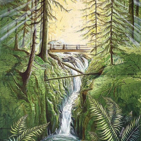 Sol Duc Falls, Olympic National Park Fine Art Matted Print