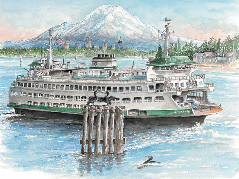 Ferry Arriving at Kingston  Greeting Card