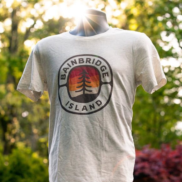 Bainbridge Island Sunset Tree Heather Oatmeal Shirt