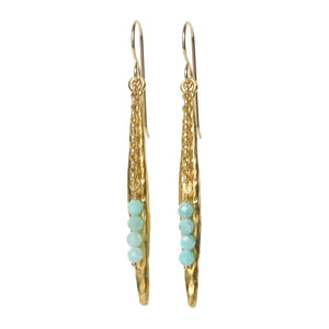 Sydney Gold Earrings - Amazonite