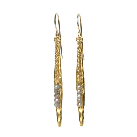 Sydney Gold Earrings - Labradorite