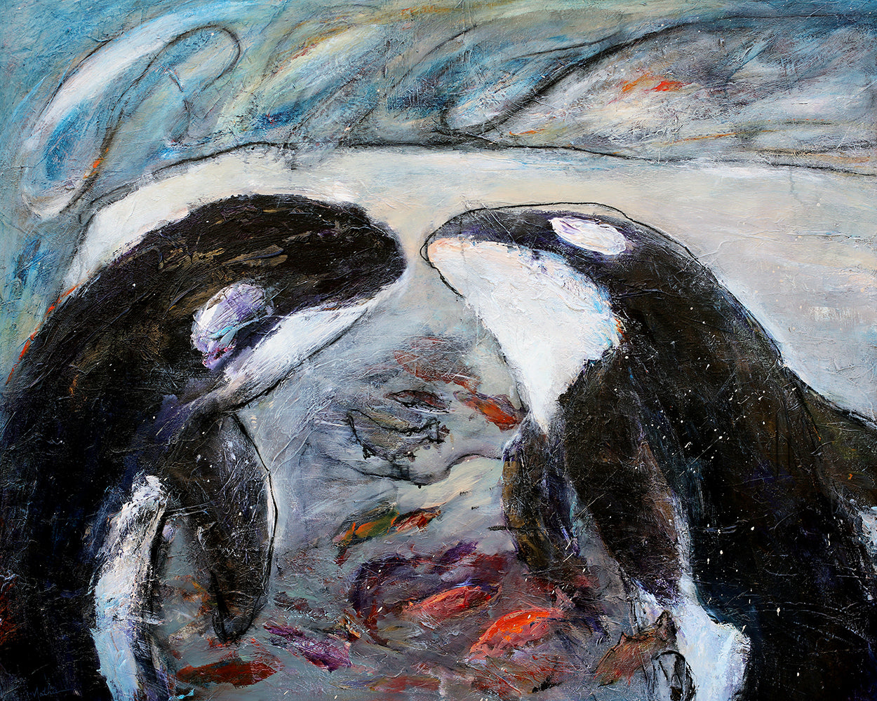 "The Southern Resident Orca - Chinook Salmon Connection" Christopher Mathie Fine Art