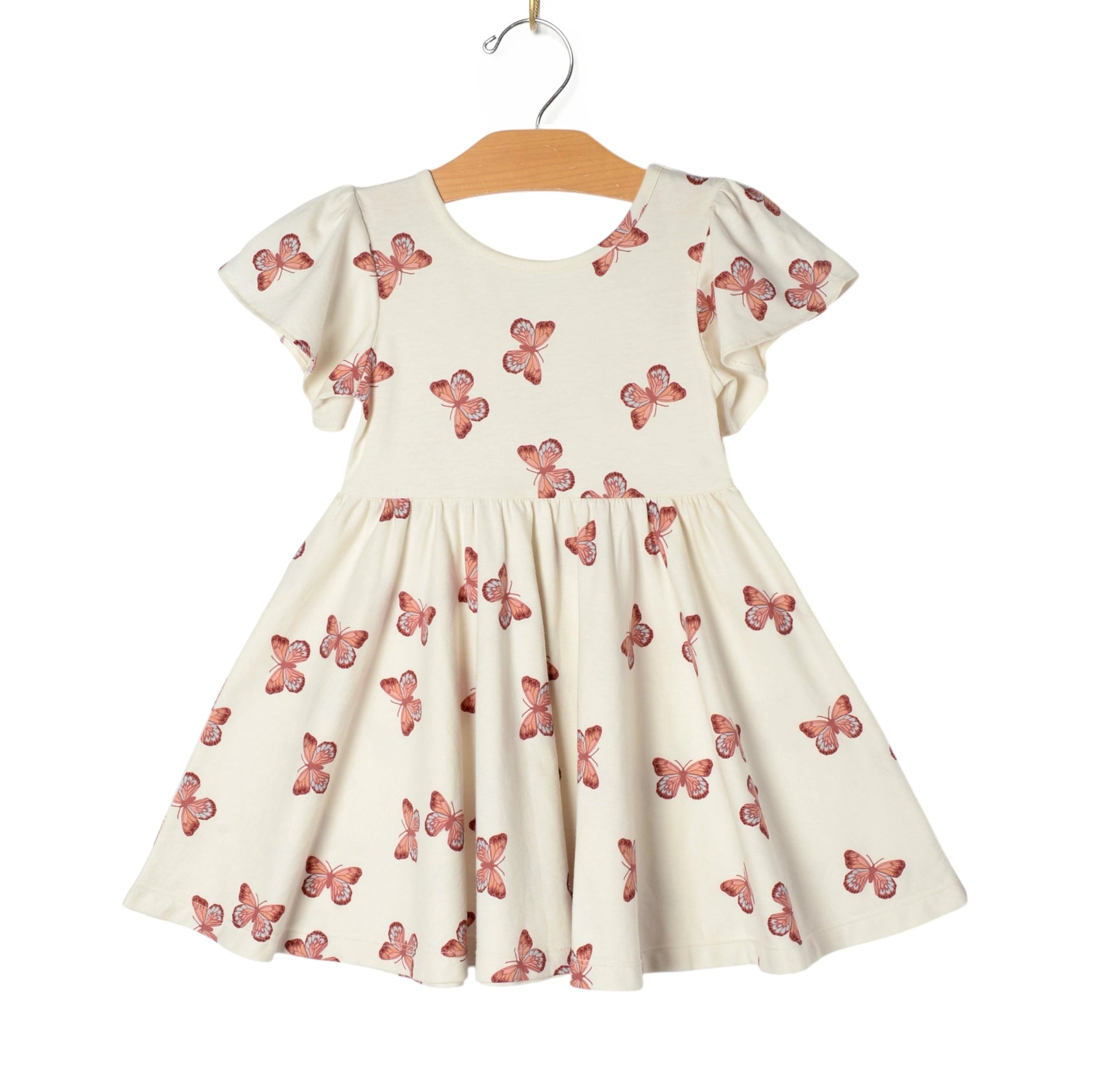 Girl Spring Twirl Dress-Butterflies