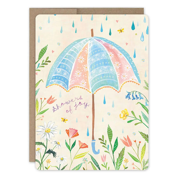 Umbrella Quilt Baby Shower Card