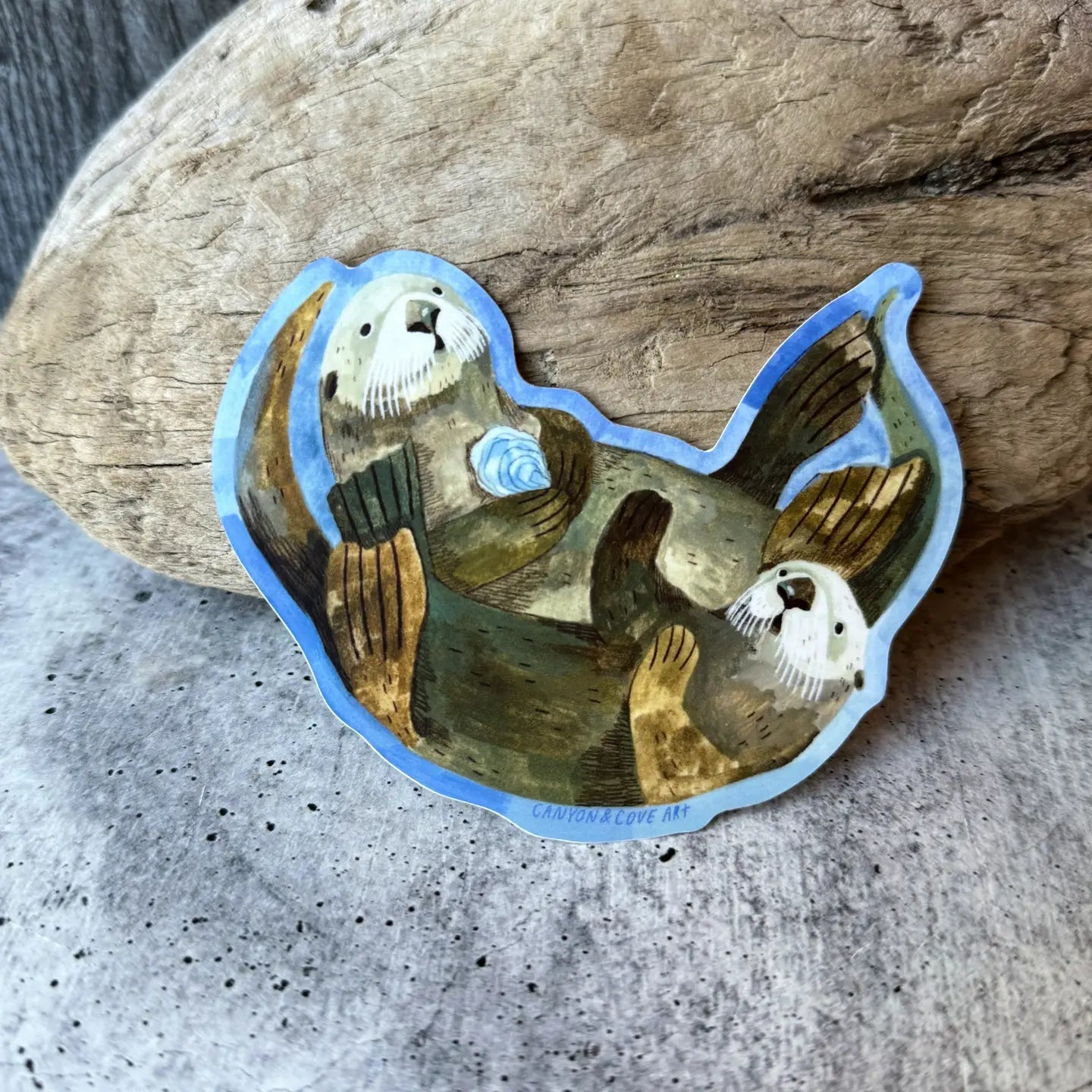 Underwater Otter Sticker