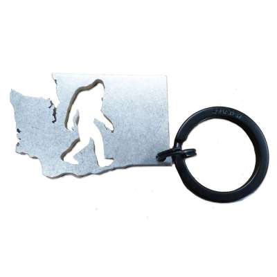 Washington Bigfoot Keychain Charm