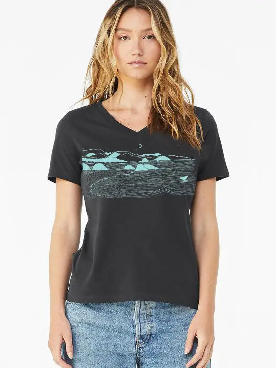 Whale's Tail V-Neck Shirt
