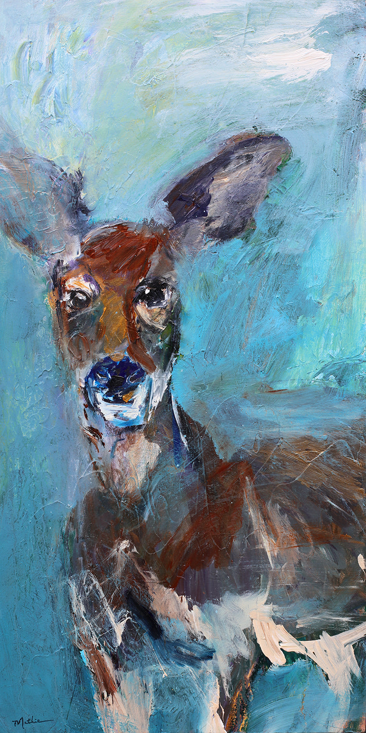 "When Your Guest List Includes Deer" Christopher Mathie Fine Art