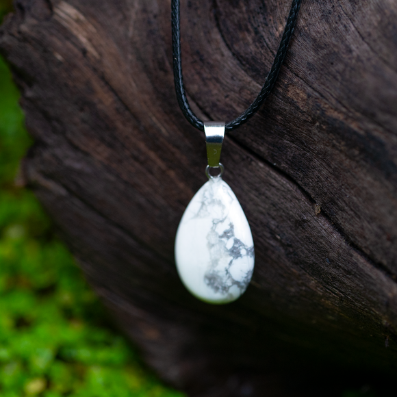 White Howlite Pendant Necklace by Miss Maddie