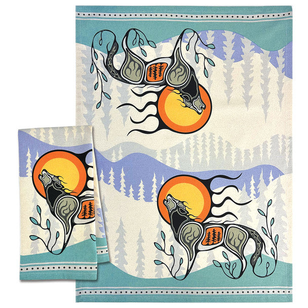 Tea Towel - Wolf (Ma'iingan)