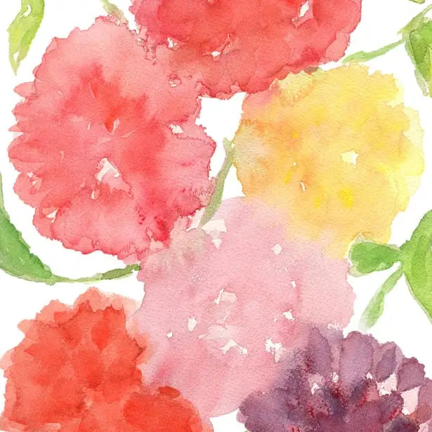 Zinnias Greeting Card