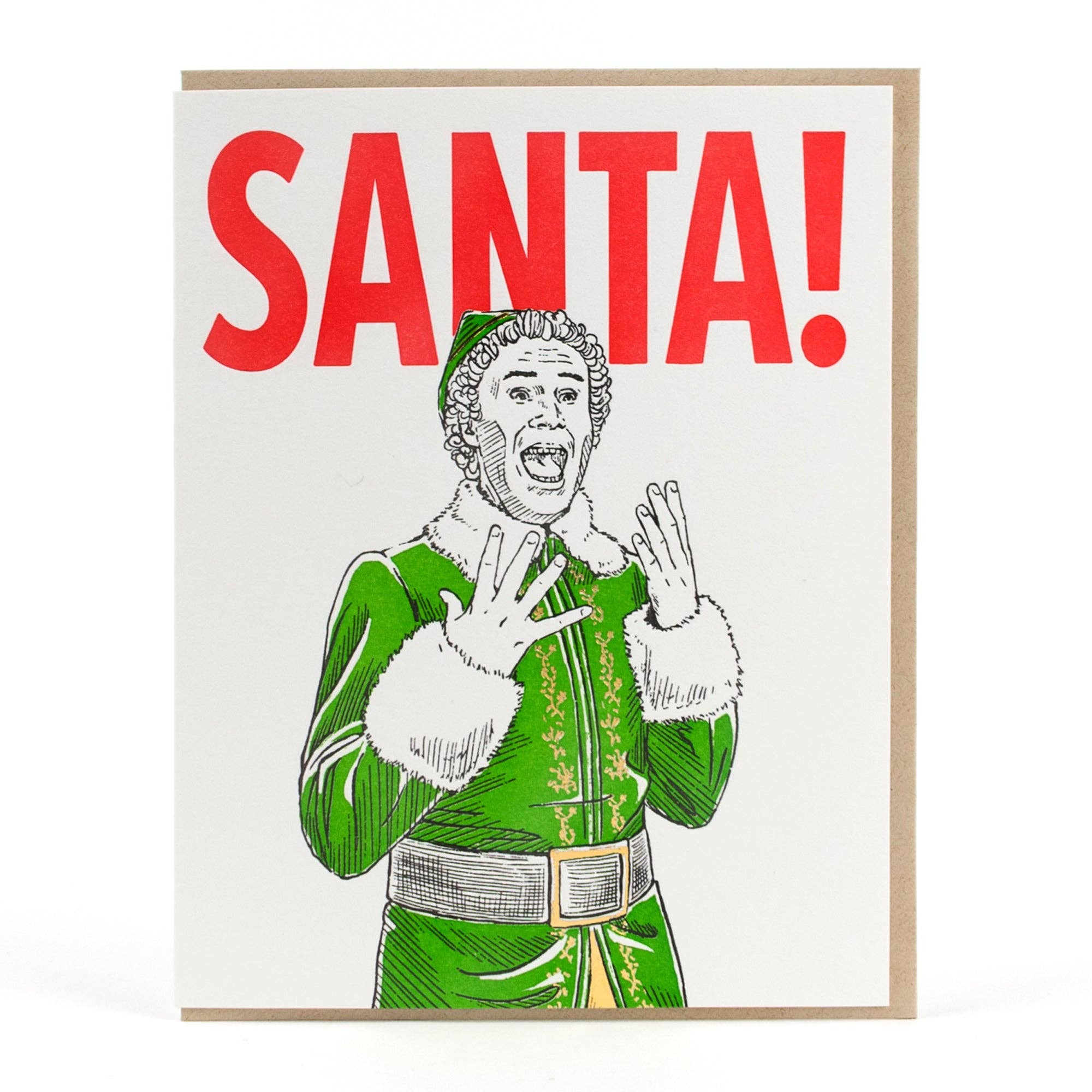 Card: SANTA! Greeting Card: Single Card