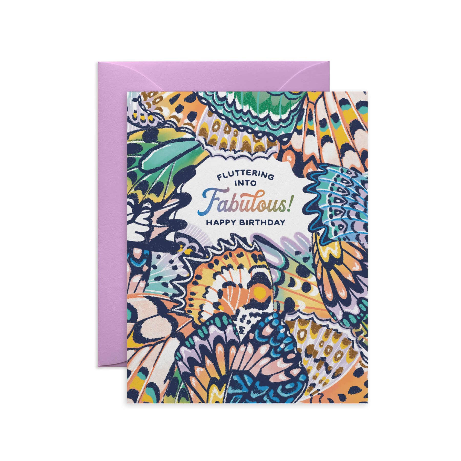 Fluttering Wings Birthday Card
