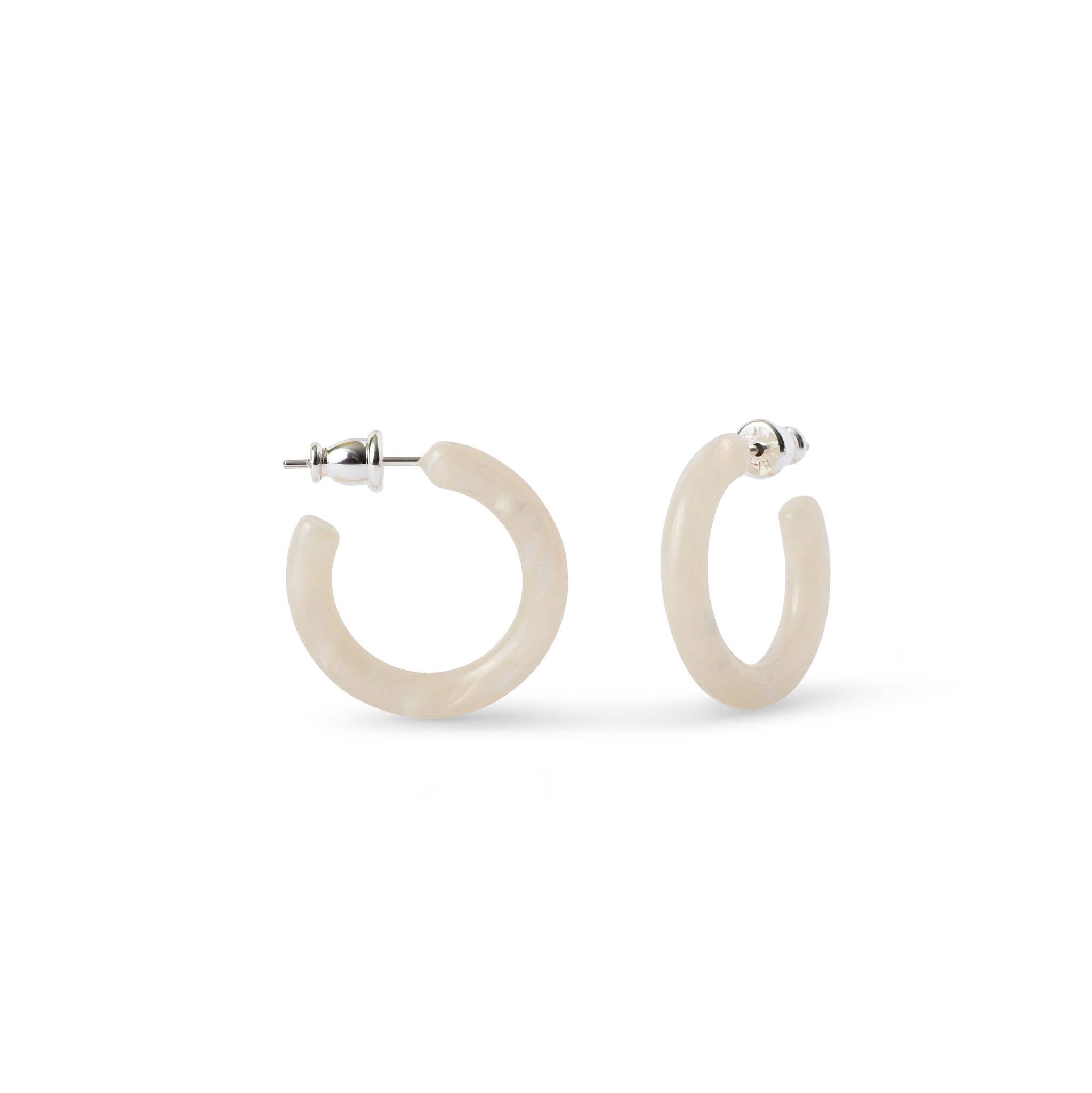 Ultra Mini Hoop Collection | Small Acetate Hoops: Lilly Pad
