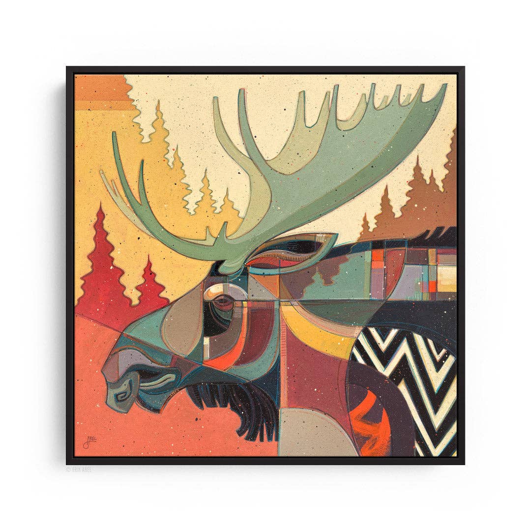 The Moose - WHLSL Print: Unframed / 12x12 / Bamboo Paper