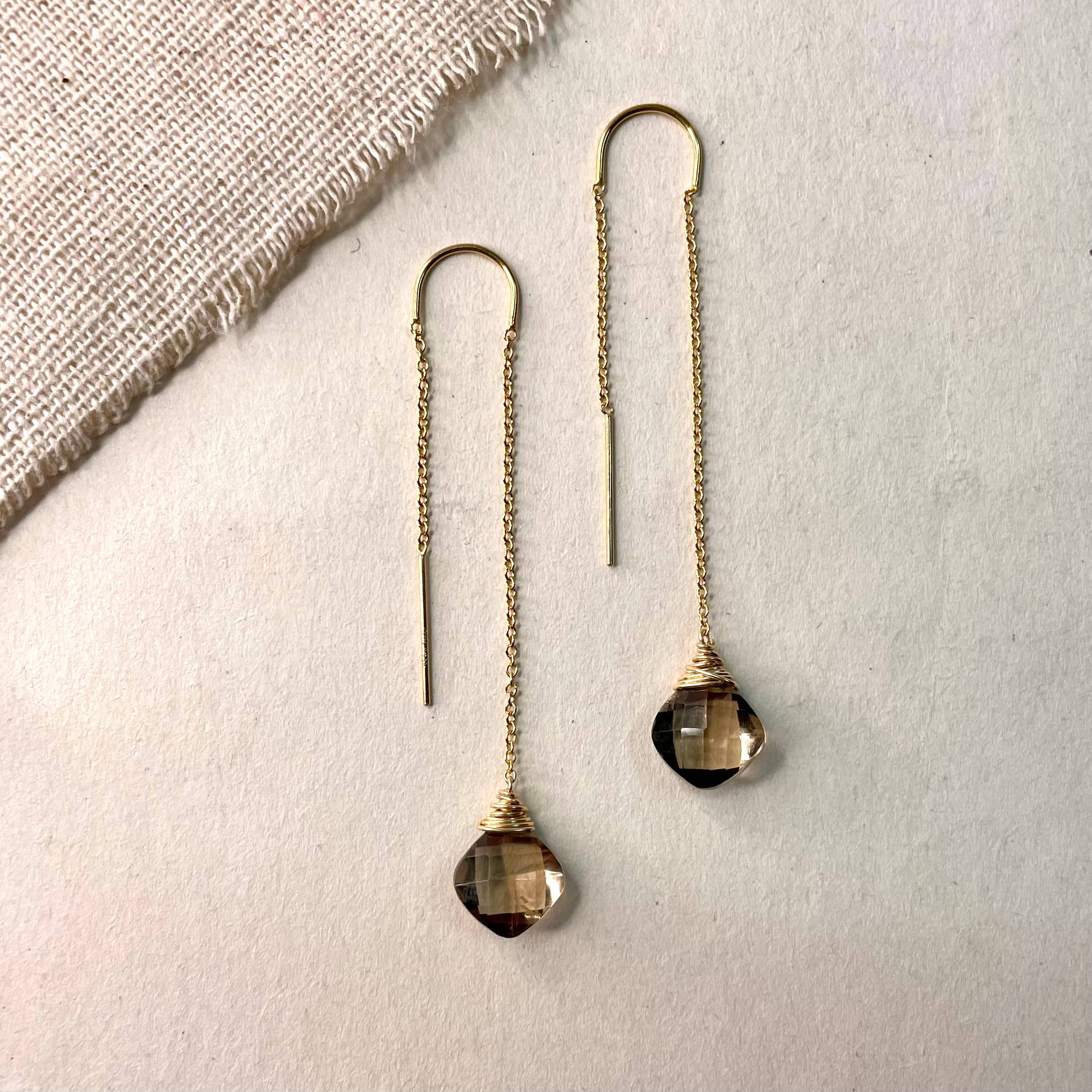 Stone Threader Earrings