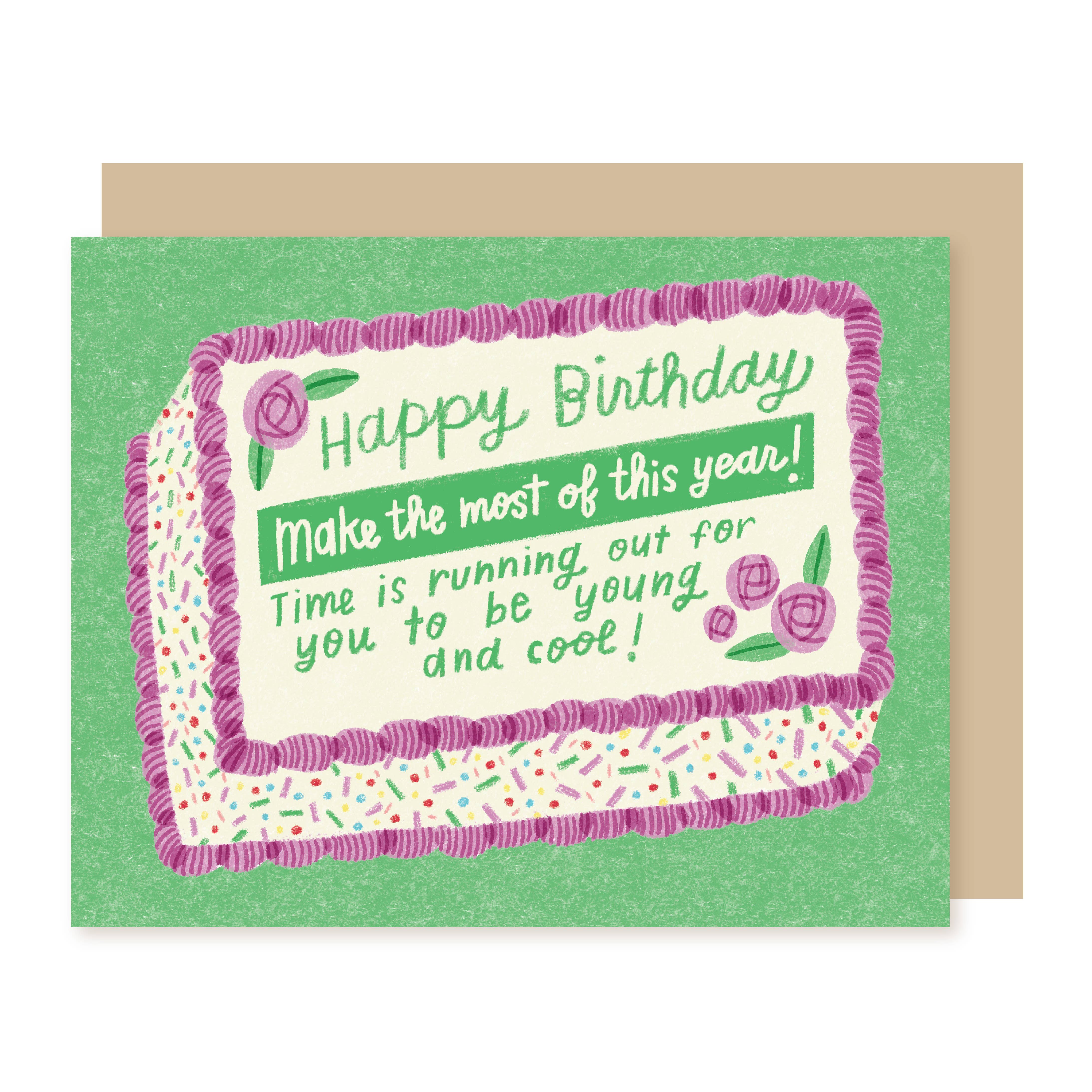 Running Out Birthday Card
