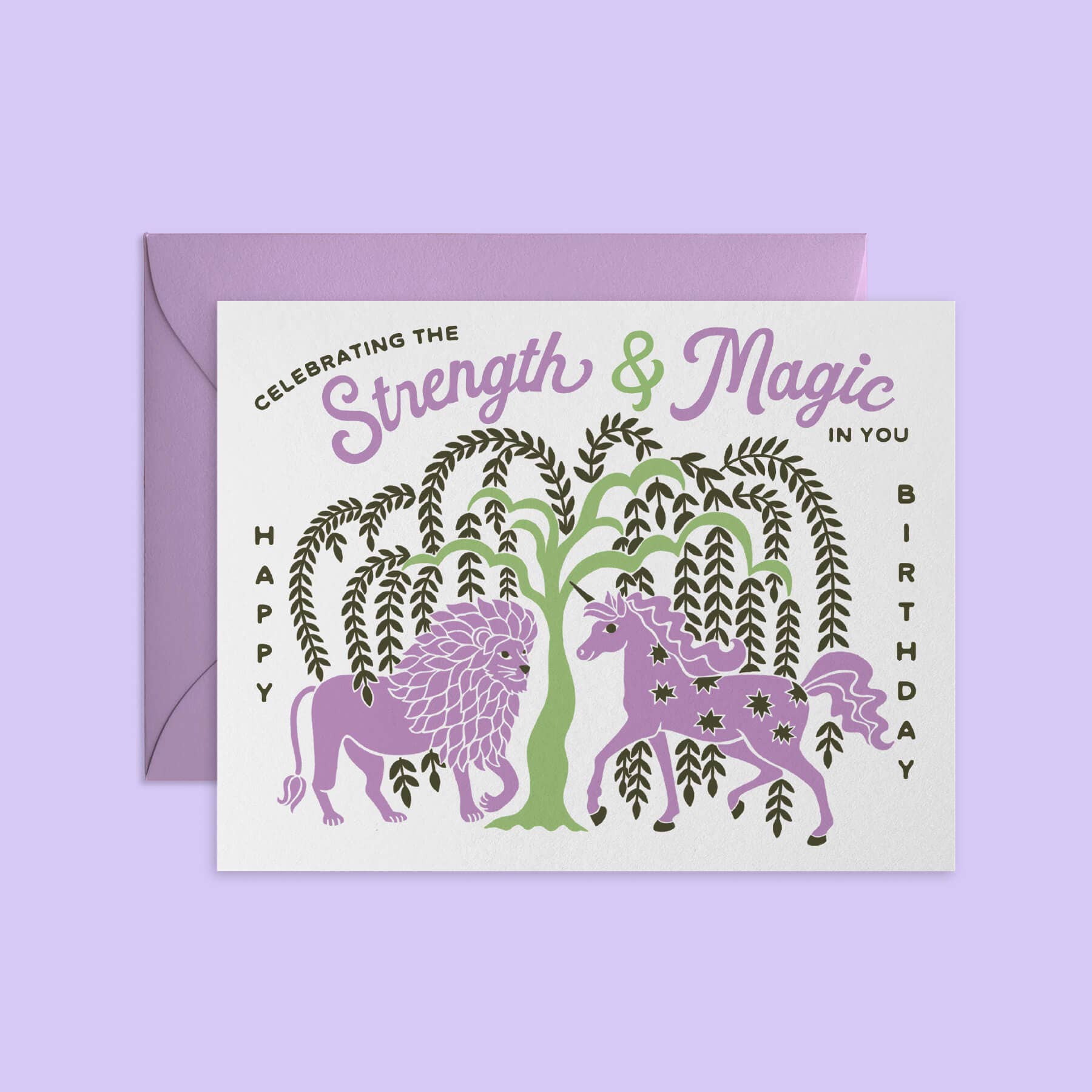 Lion and Unicorn Birthday Card