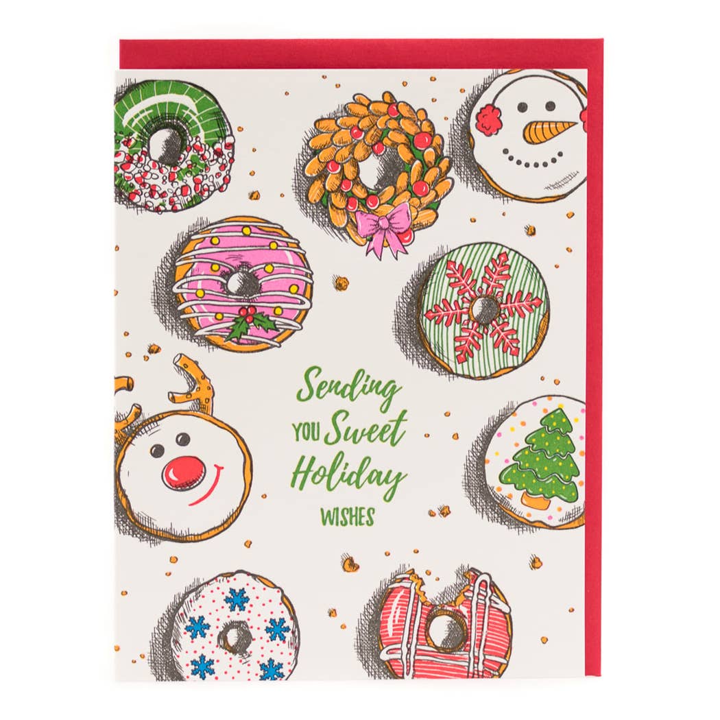 Holiday Donuts Card: Single Card