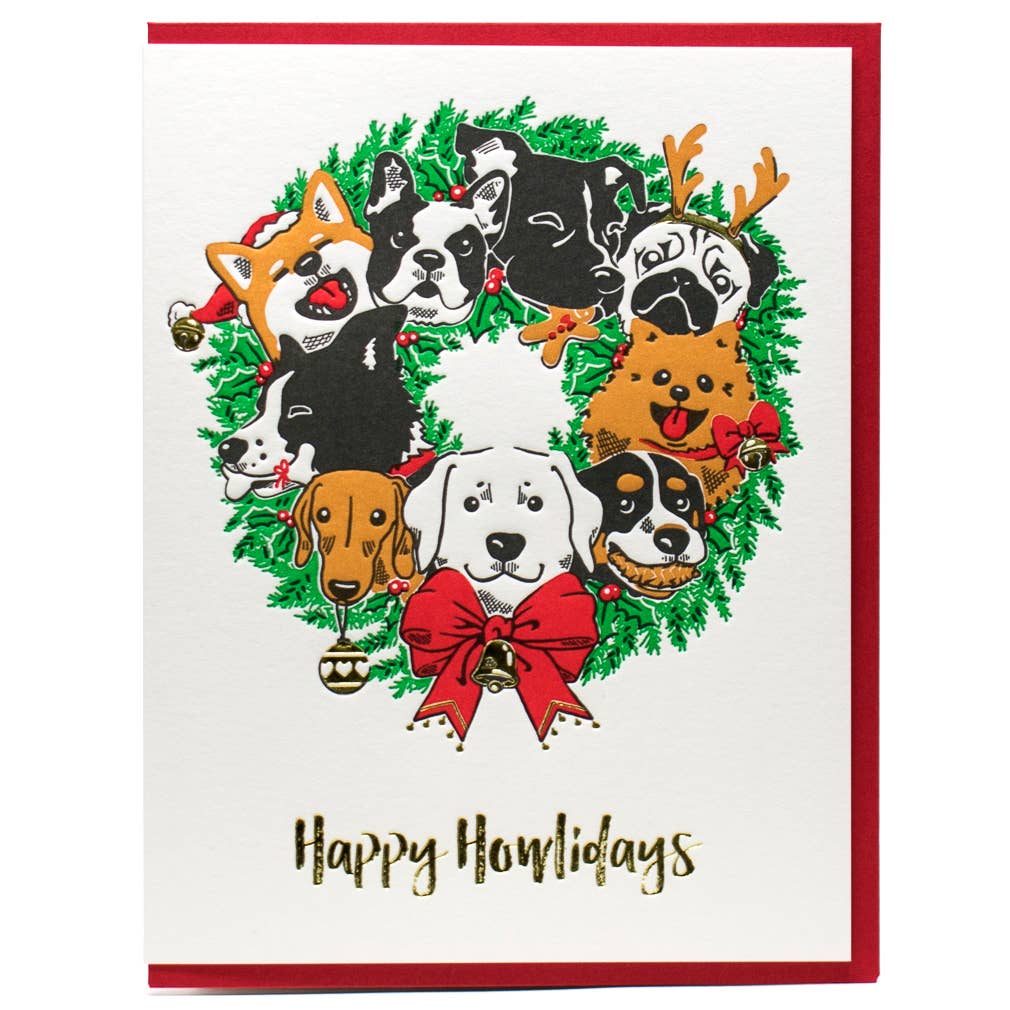 Happy Howlidays Dog Card: Single Card