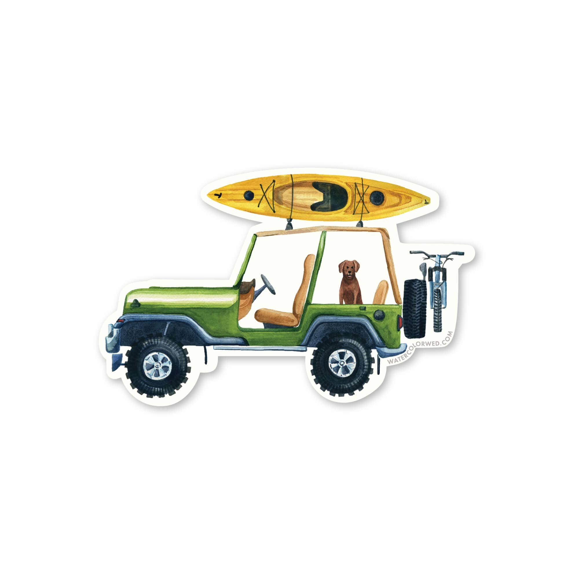 Green Adventure SUV Sticker