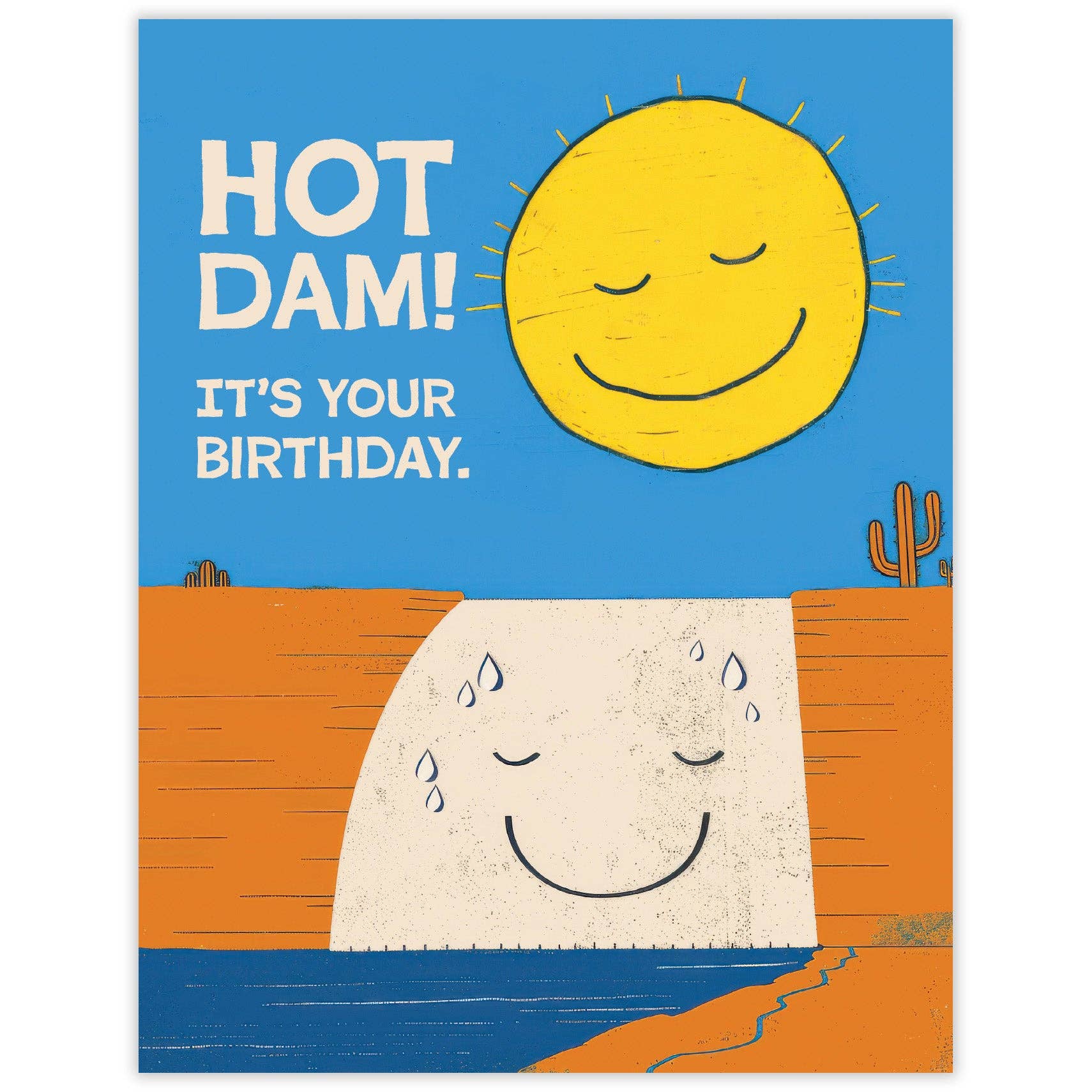 Hot Dam Birthday Card