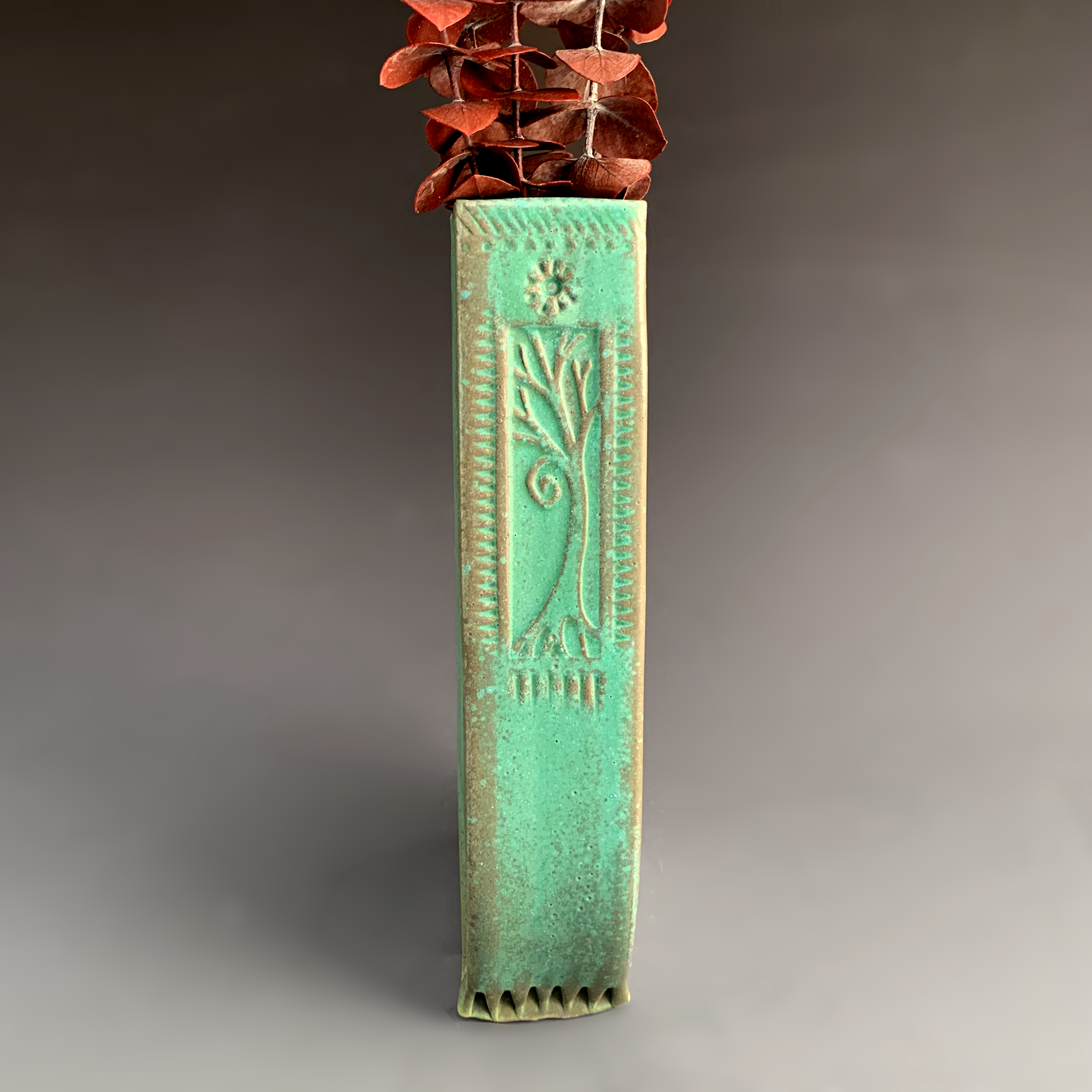 SHW - Short Wall Vase: Green