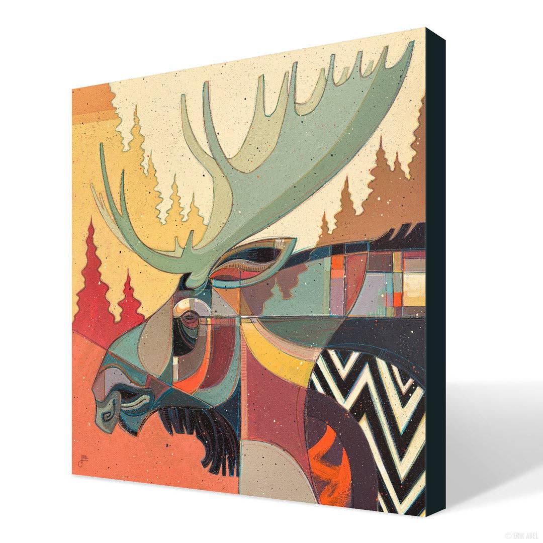 The Moose - WHLSL Print: Unframed / 12x12 / Bamboo Paper