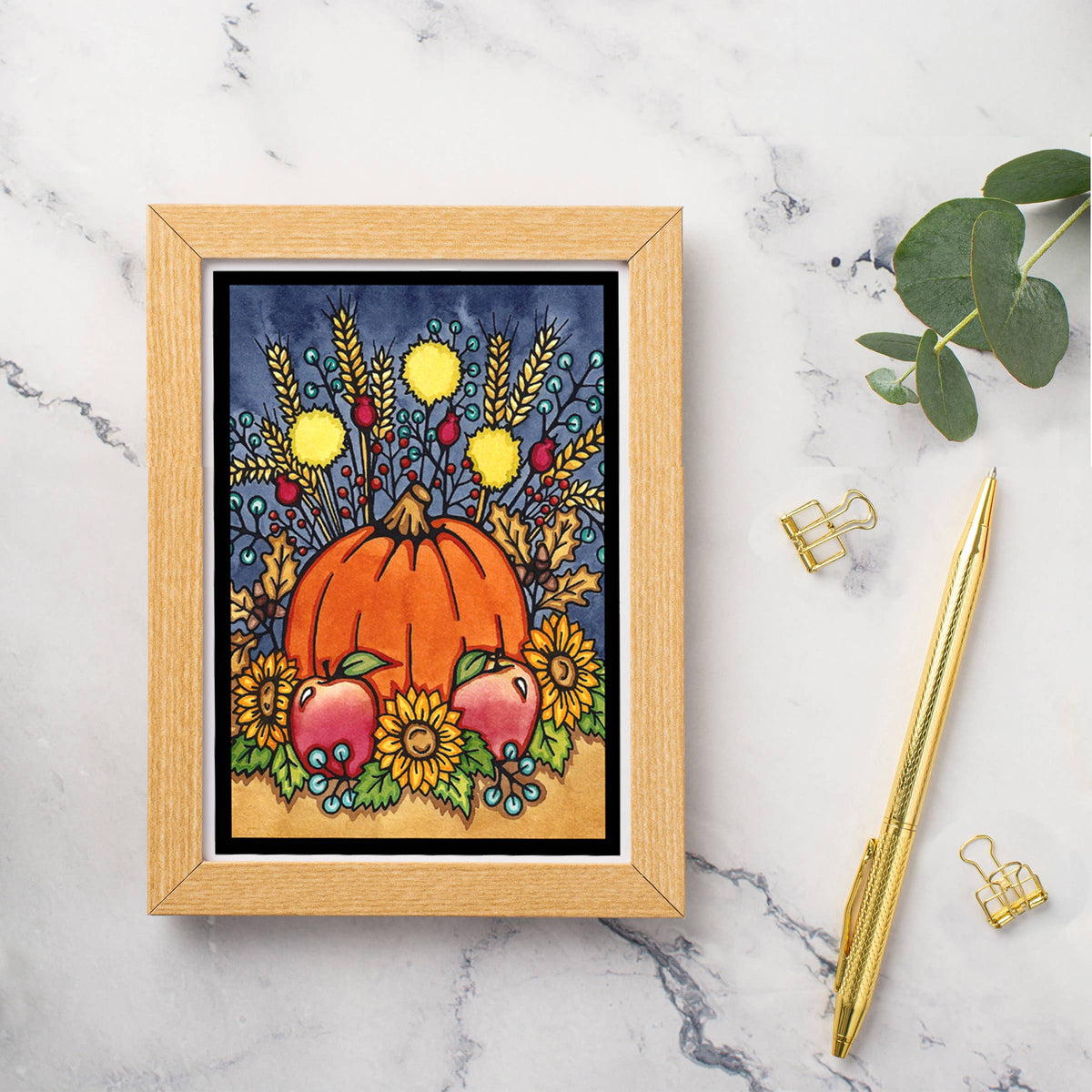 Greeting Card Harvest Pumpkin
