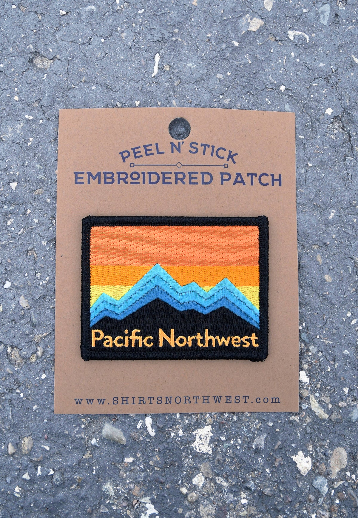 Iron on patches: CIRCLE SUN-MNT-TREES