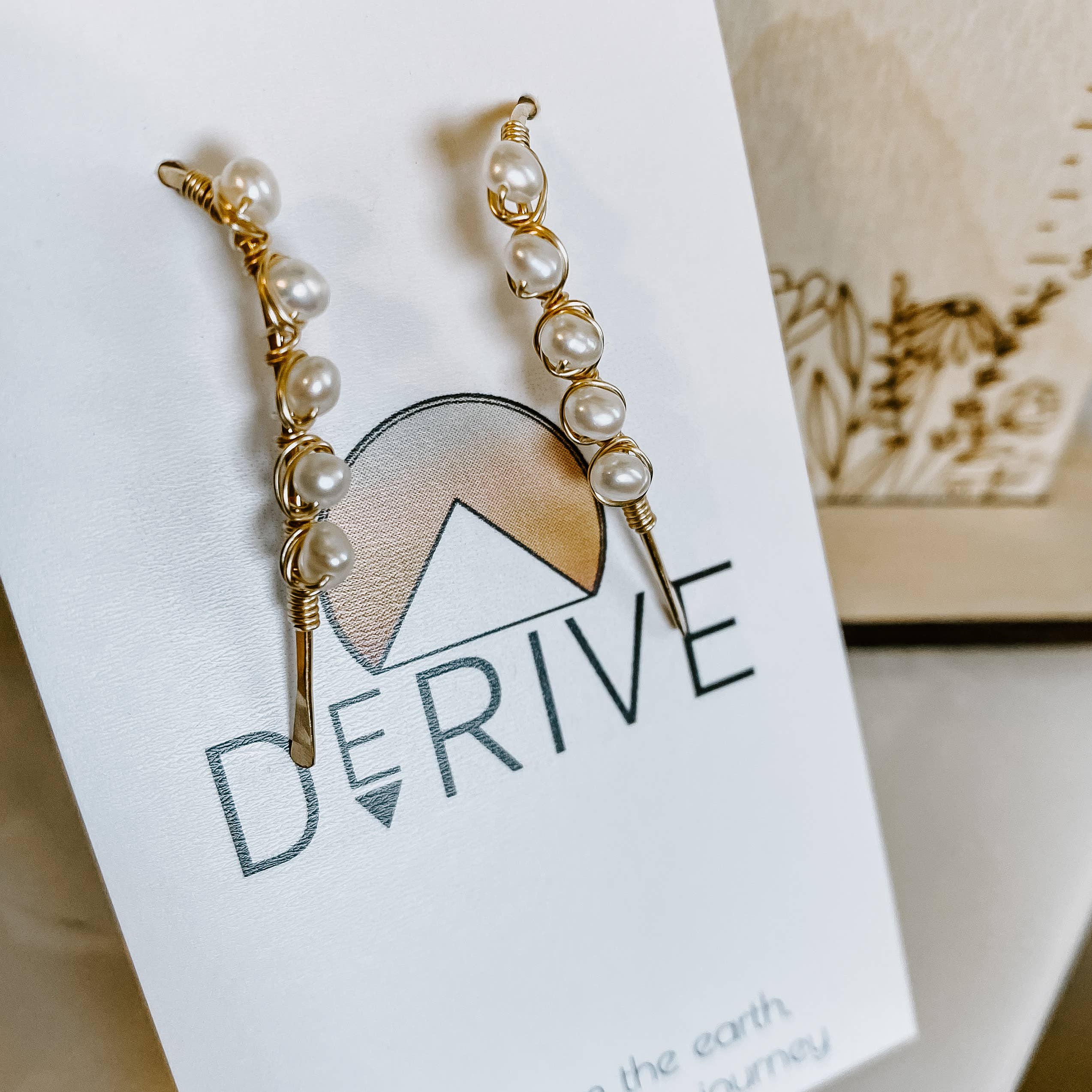 Mini Pearl Threader Earrings: Sterling Sliver