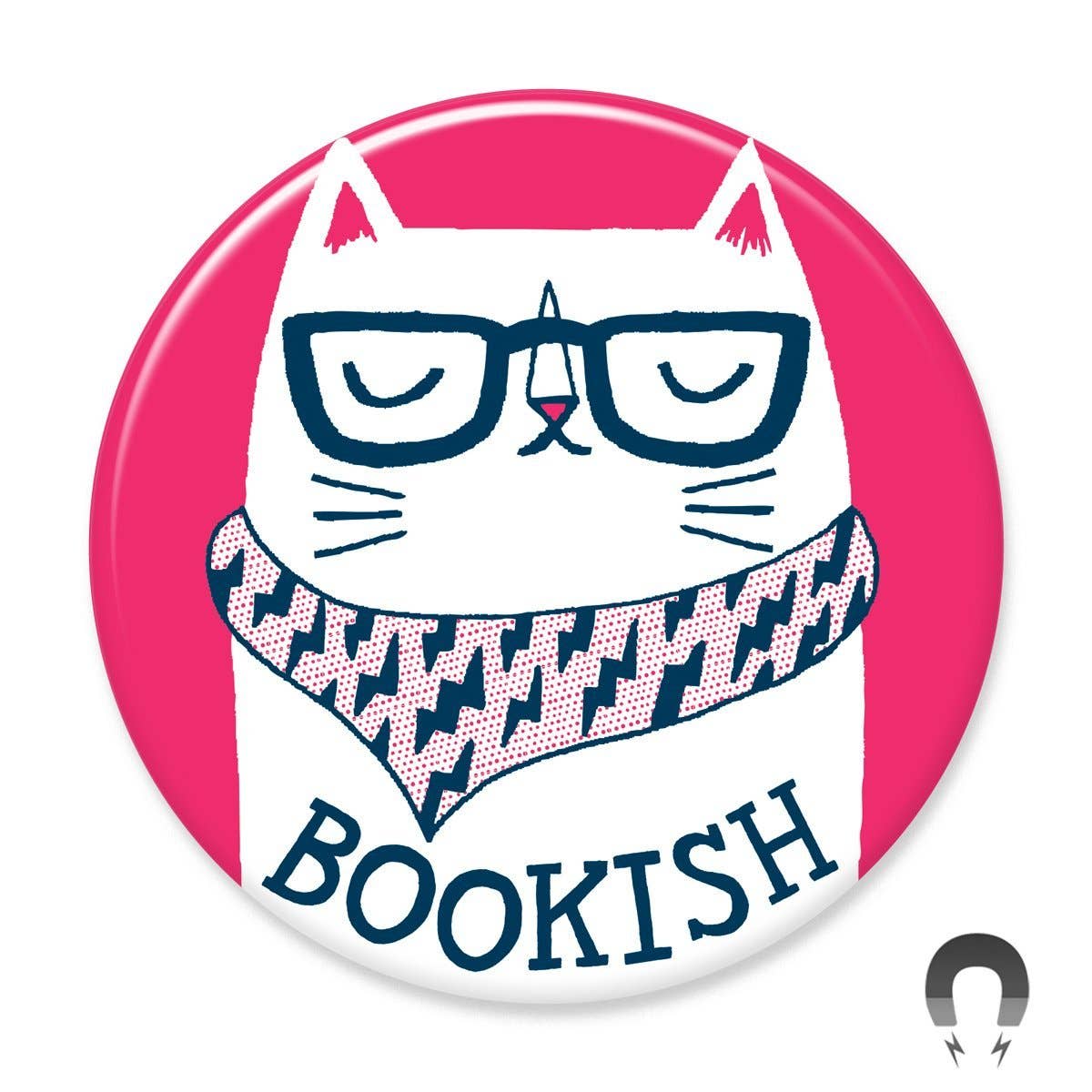 Bookish Cat Big Magnet