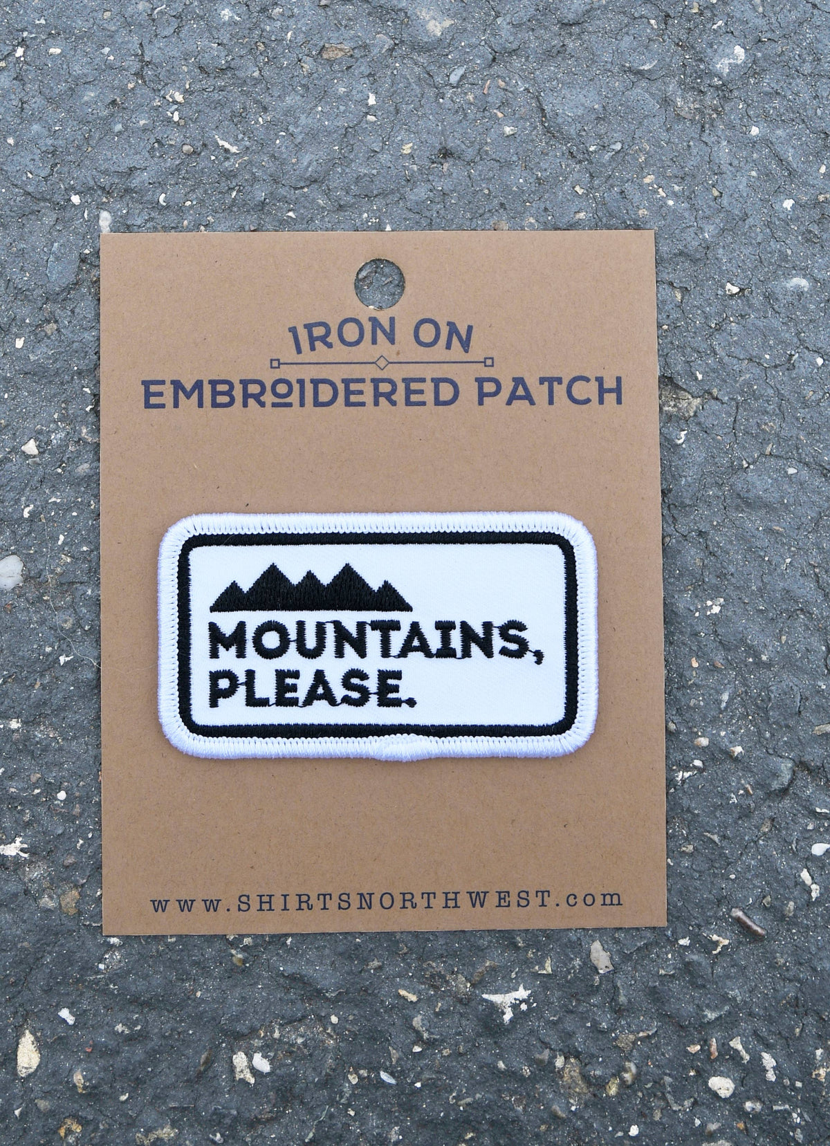 Iron on patches: CIRCLE SUN-MNT-TREES