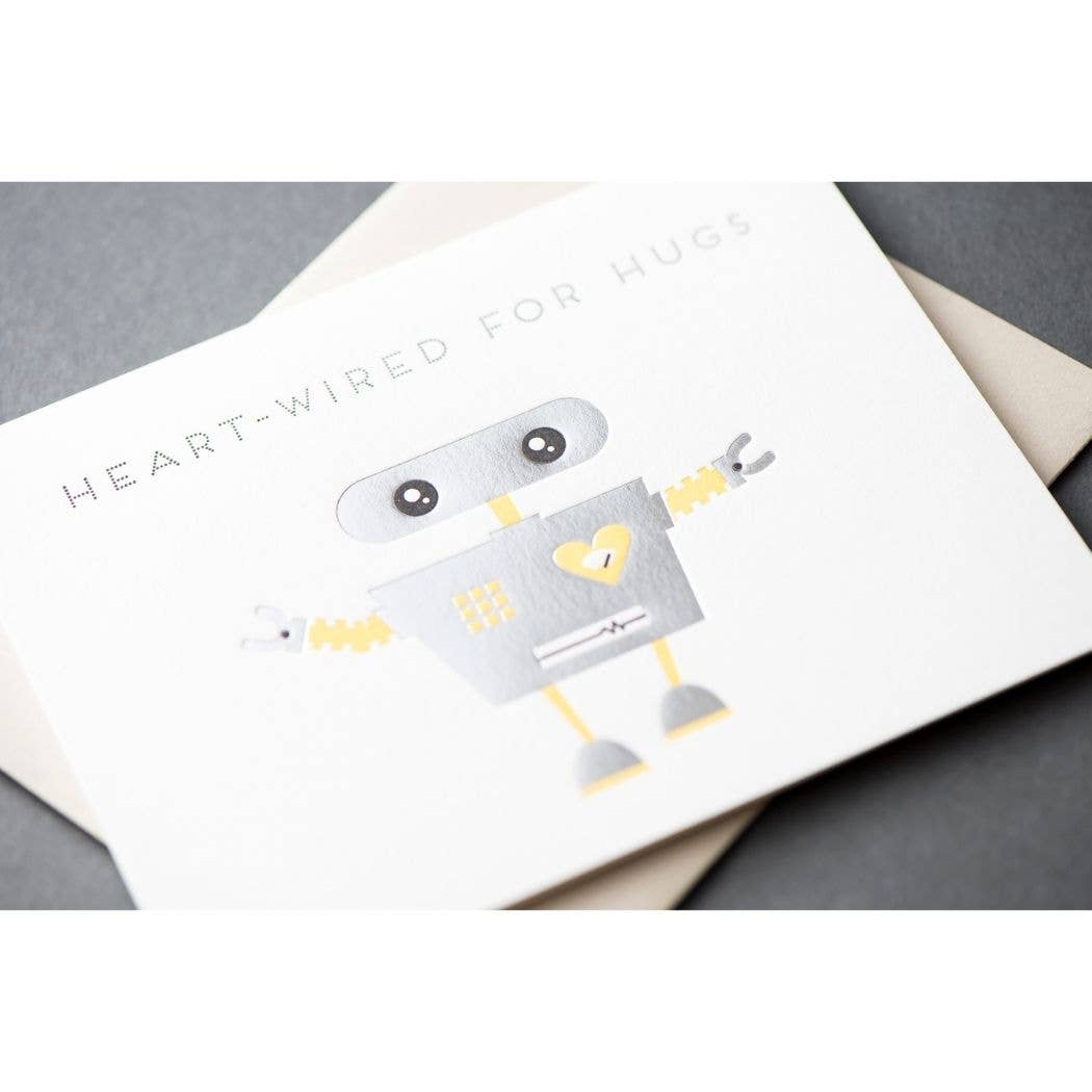 Robot Hug Modern Card
