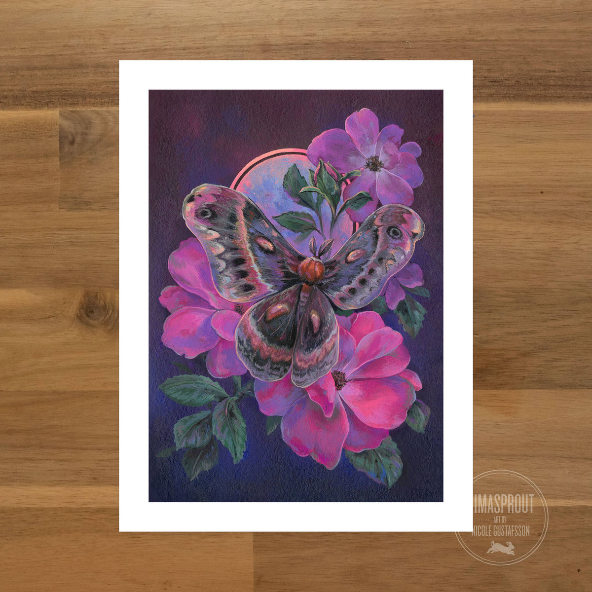 Lunar Eclipse Cecropia Moth - Fine Art Print