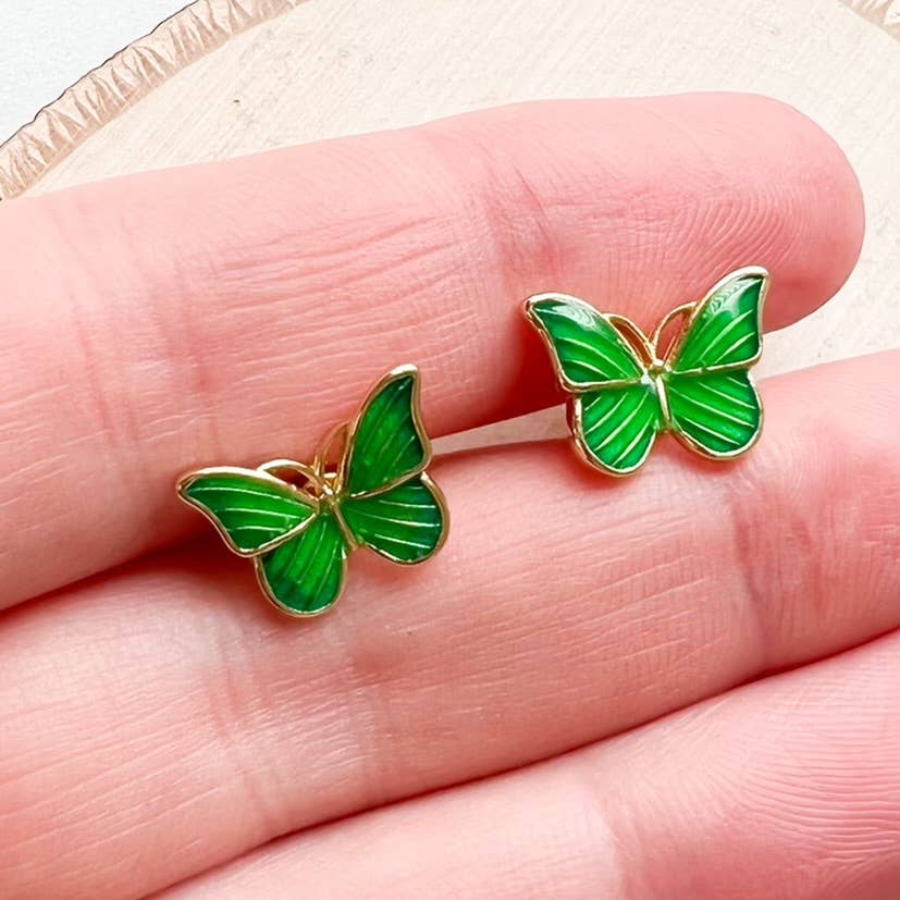 Butterfly Studs: Purple