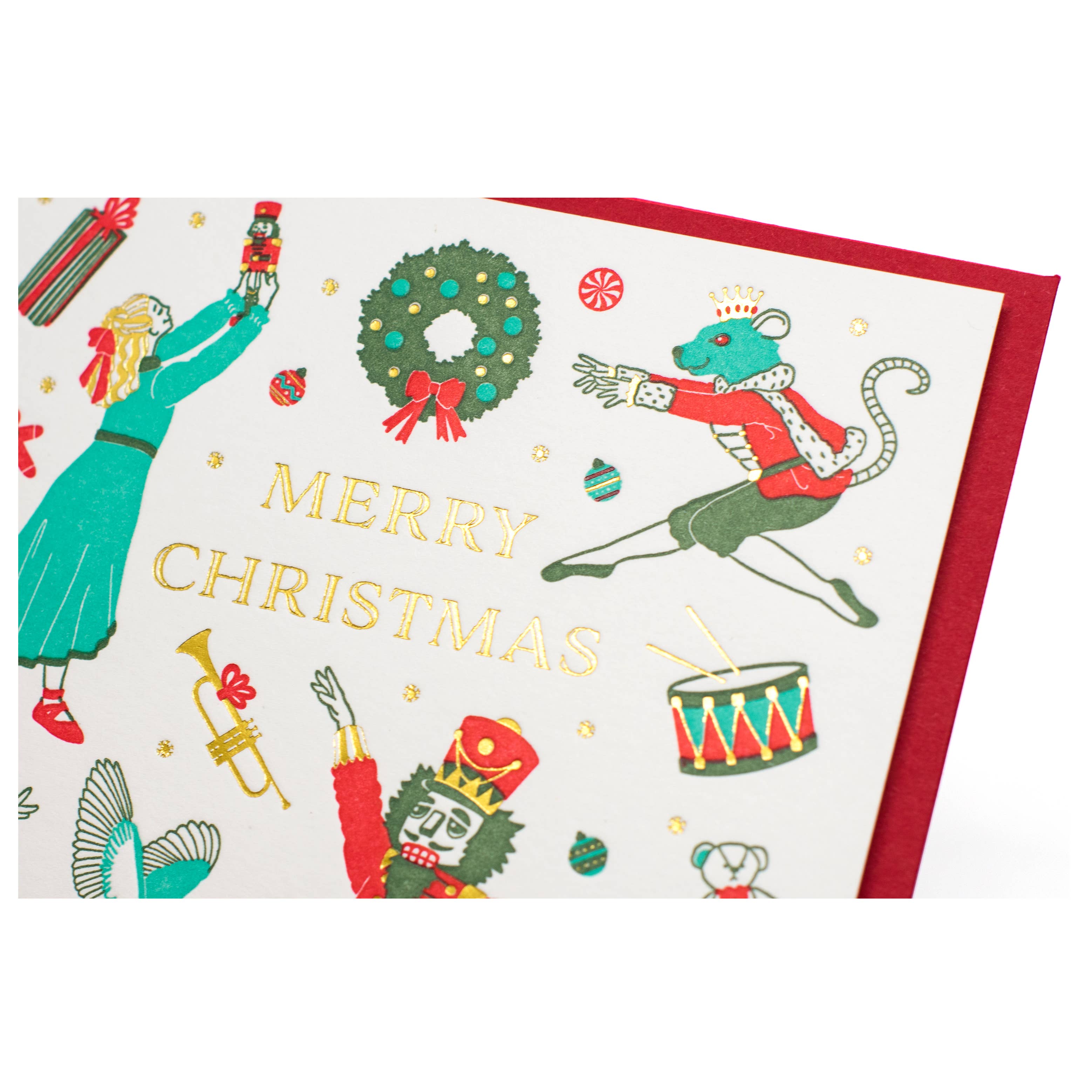 Merry Christmas Nutcracker Card: Single Card