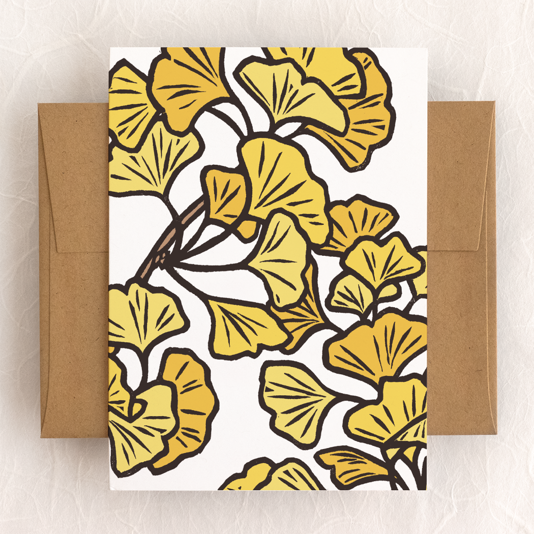 Ginkgo Branches - Card