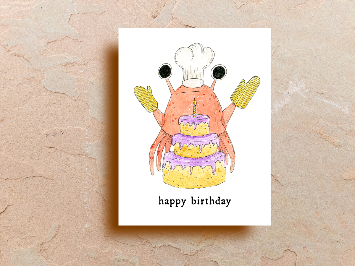 Baked Crab Cake - Greeting Card